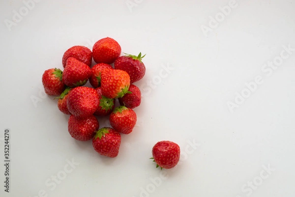 Obraz strawberries on a white background
