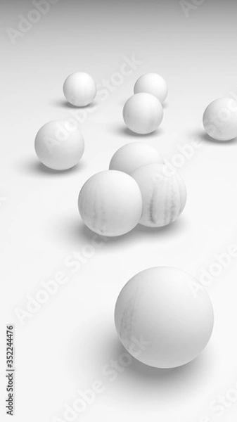 Obraz White abstract background. Lowpoly backdrop. Crumpled paper. 3D illustration