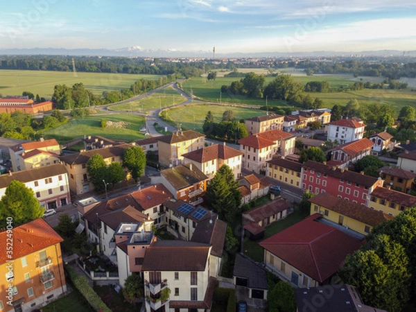 Obraz Pieve Emanuele dal drone