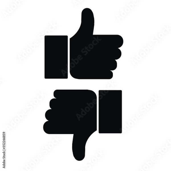 Obraz thumb up and down