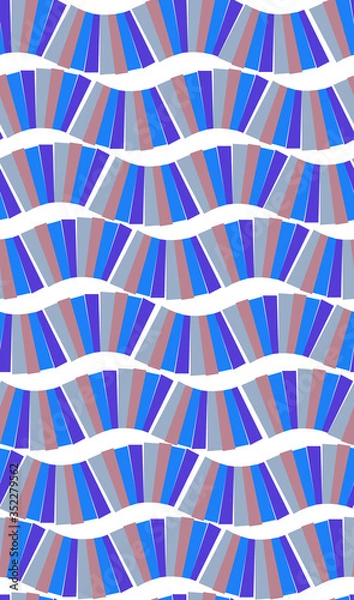 Fototapeta Abstract mix geometrical pattern with color backgound