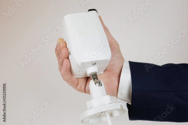 Obraz CCTV camera for home security. Videcam, smart home technology