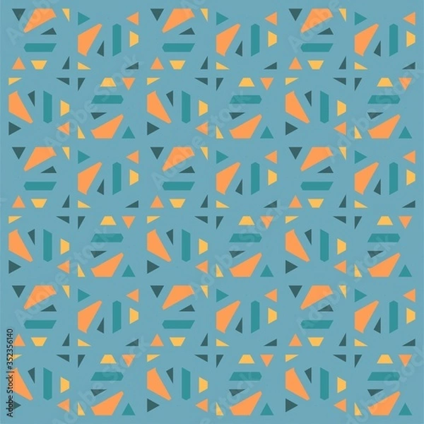 Fototapeta Beautiful of Colorful Shape, Repeated, Abstract, Illustrator Pattern Wallpaper. Image for Printing on Paper, Wallpaper or Background, Covers, Fabrics