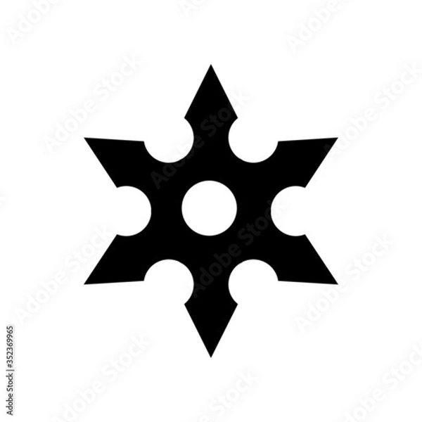 Obraz shuriken icon vector