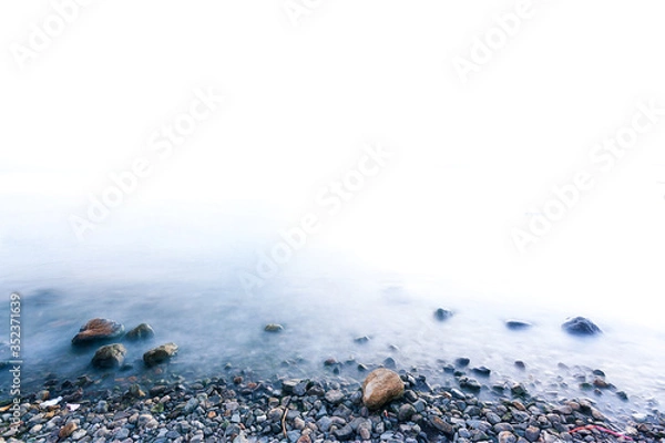 Obraz Long Exposure water and stones