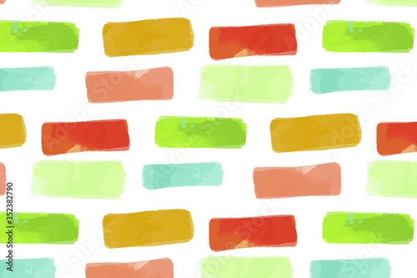 Fototapeta Colorful geometric seamless pattern background design vector