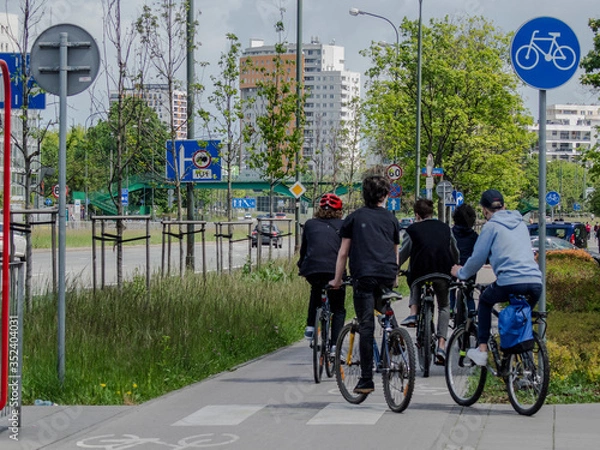 Fototapeta rowerzyści
