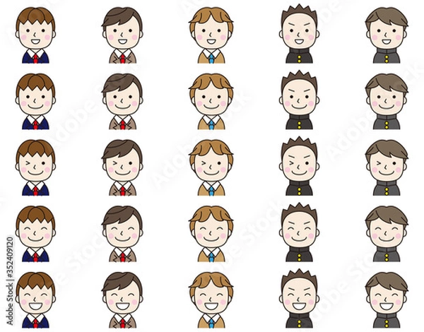 Fototapeta 学生_男子_制服_笑顔_アイコン