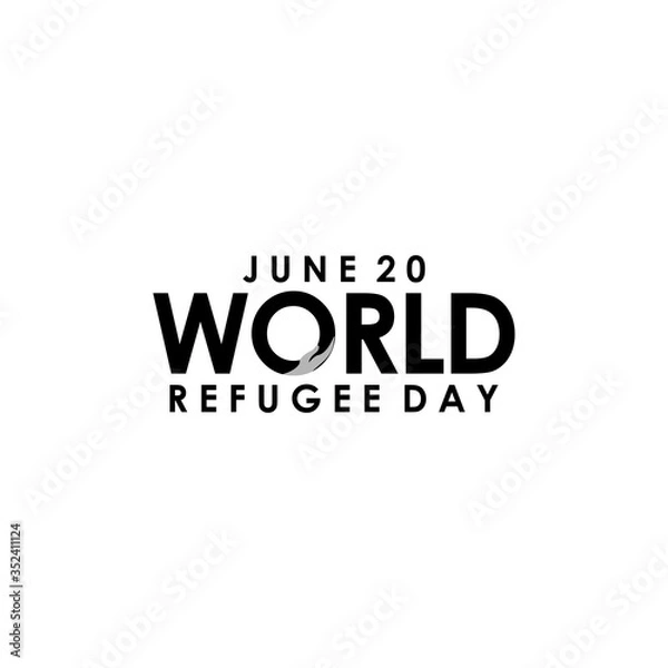 Fototapeta World Refugee Vector Design For Banner Print and International Moment Background