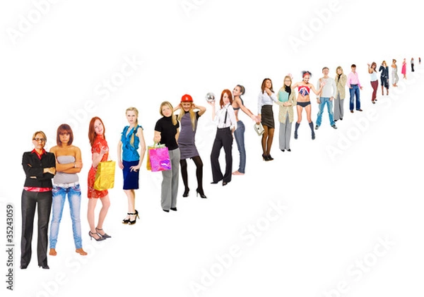 Fototapeta Team Line Adults