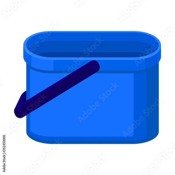 Fototapeta Bucket vector icon.Cartoon vector icon isolated on white background bucket.