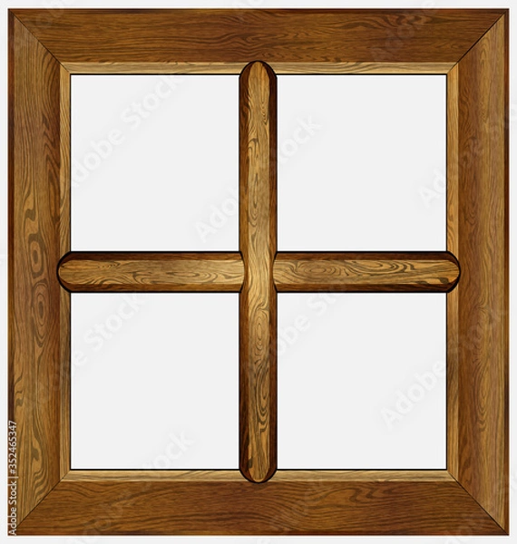 Obraz vector illustration colored woogen frame window