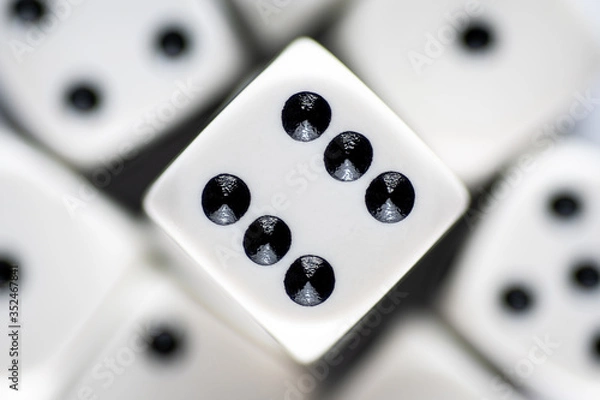 Obraz Dice on a black background.