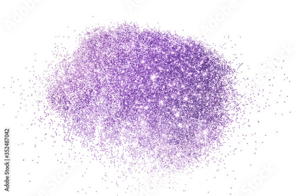 Fototapeta Textured background with purple glitter sparkle on white