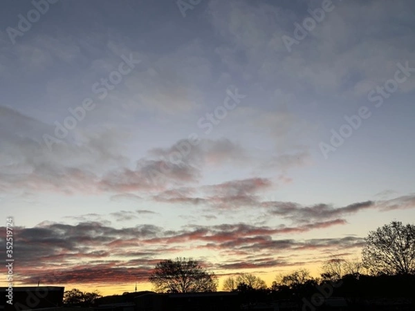 Obraz sunset over the field