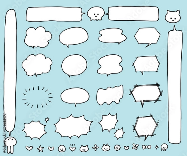 Obraz 数種類の吹き出しのイラスト