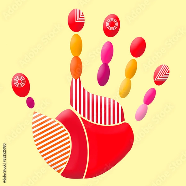 Obraz 楽しい赤い手