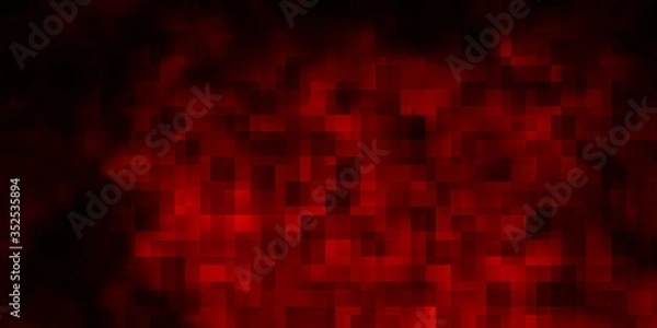 Fototapeta Dark Red vector template with rectangles.