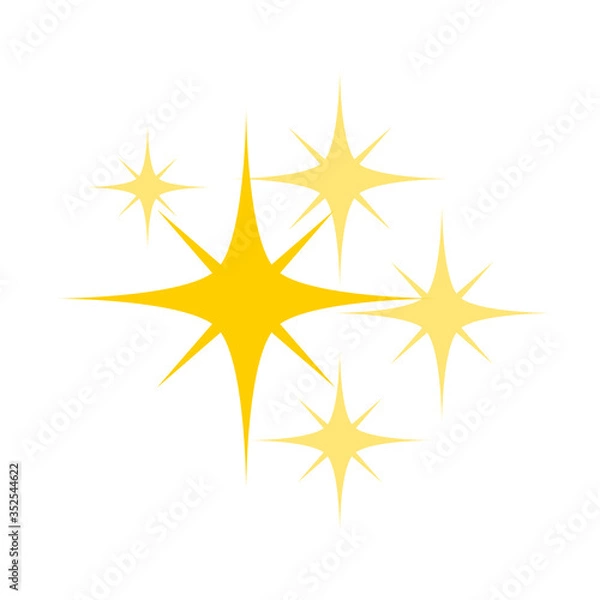 Fototapeta Twinkle festive or holiday star particles, glitter sparkles and magic sparkle, or shine glitter starburst for greeting card, banner or poster, stock vector illustration