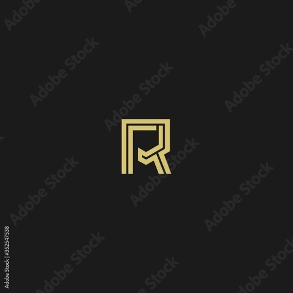 Obraz abstract initial letter R logo design template