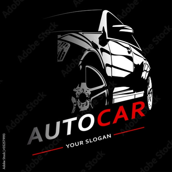 Fototapeta Car Logo Auto Abstract Lines Vector. Vector illustration