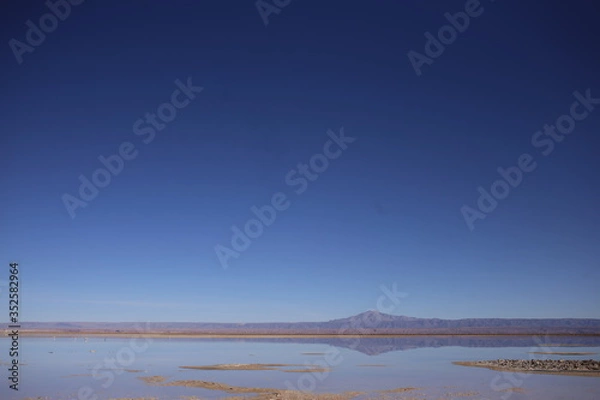 Obraz Mountain and lake reflection