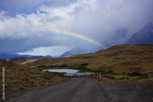 Obraz rainbow on the road