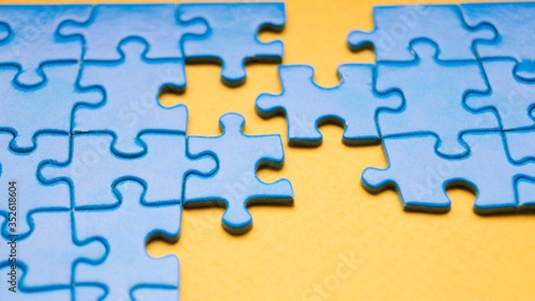Obraz blue puzzle pieces