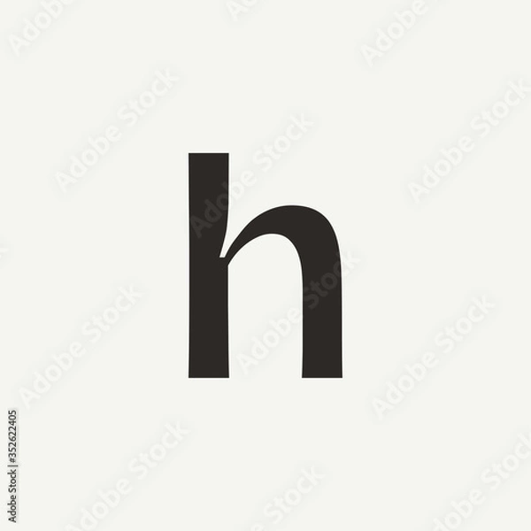 Obraz H monogram. Abstract letter H logo design. Filled creative symbol. Logo branding. Universal vector icon - Vector