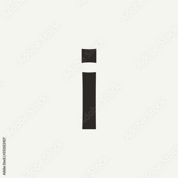 Obraz I monogram. Abstract letter I logo design. Filled creative symbol. Logo branding. Universal vector icon - Vector