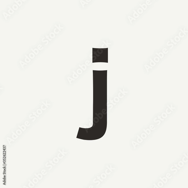 Obraz J monogram. Abstract letter J logo design. Filled creative symbol. Logo branding. Universal vector icon - Vector