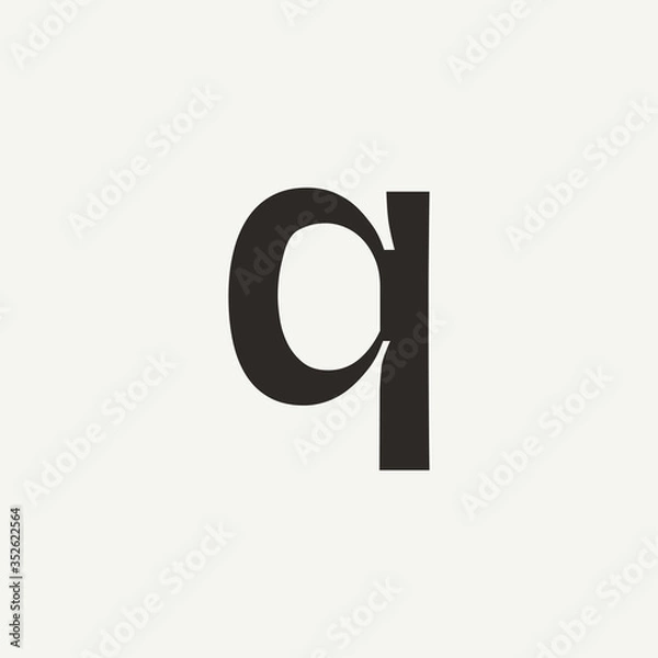 Obraz Q monogram. Abstract letter Q logo design. Filled creative symbol. Logo branding. Universal vector icon - Vector