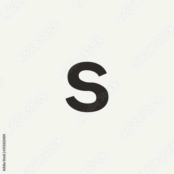 Obraz S monogram. Abstract letter S logo design. Filled creative symbol. Logo branding. Universal vector icon - Vector