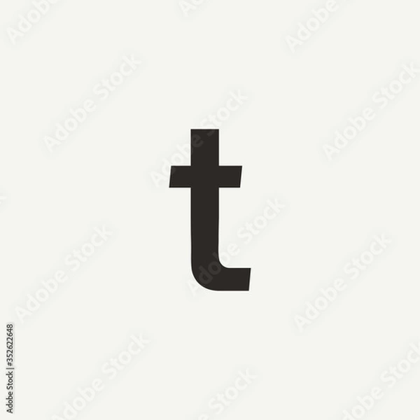 Obraz T monogram. Abstract letter T logo design. Filled creative symbol. Logo branding. Universal vector icon - Vector