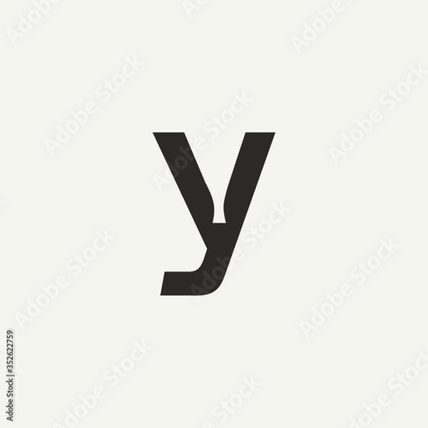 Obraz Y monogram. Abstract letter Y logo design. Filled creative symbol. Logo branding. Universal vector icon - Vector