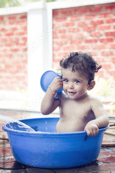 Obraz bathing baby