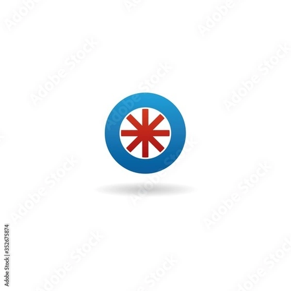 Fototapeta initial o with wheel logo design vector template