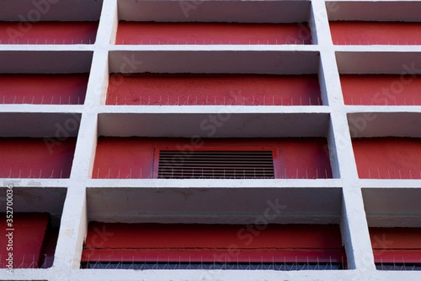 Obraz Façade d'un immeuble rouge

