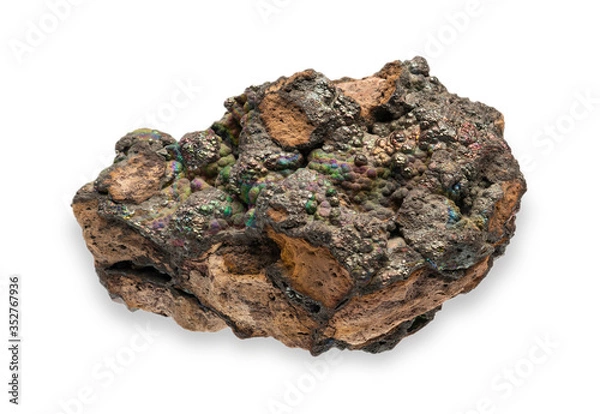 Fototapeta Goethite mineral with on white background