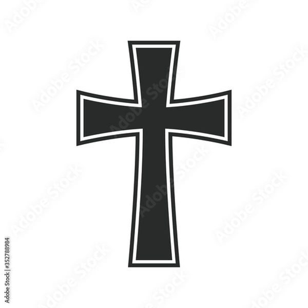 Obraz cross religious icon vector  design illustration