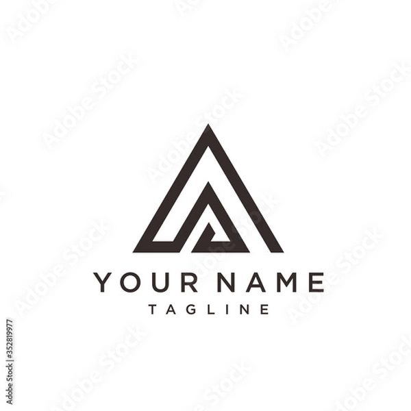 Fototapeta Initial letter A logo vector design template. Creative Modern A G Letters icon vector Illustration.