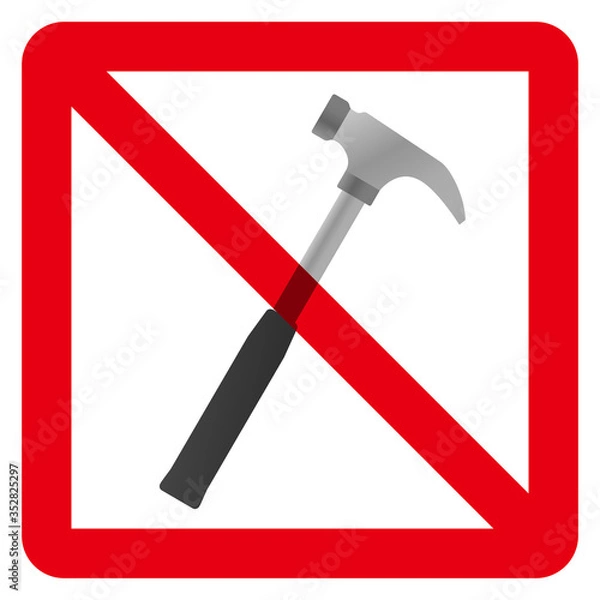 Obraz ハンマー禁止マーク