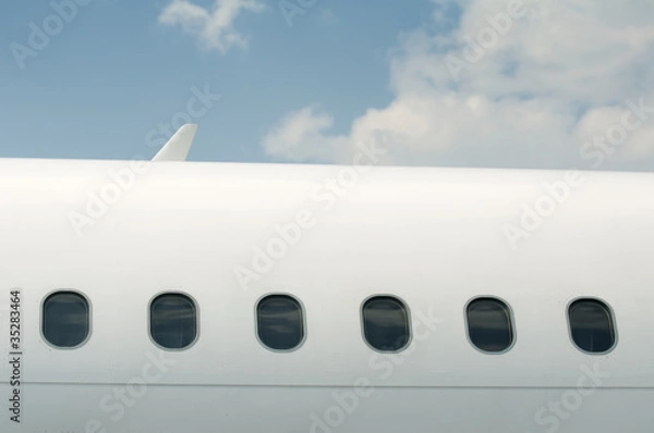 Obraz Windows of an airplane outside