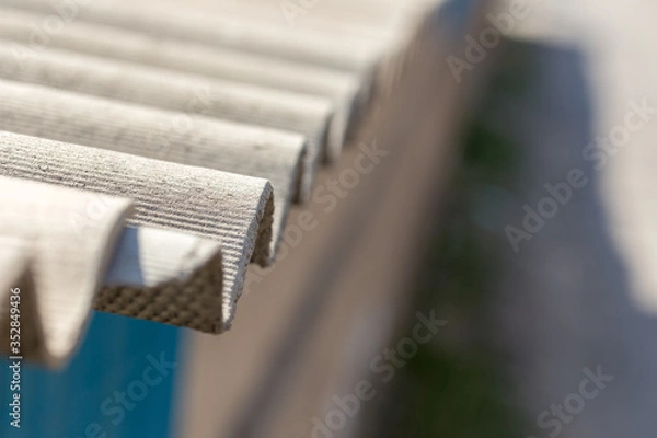 Obraz Image of asbestos roof, environmentally friendly material.