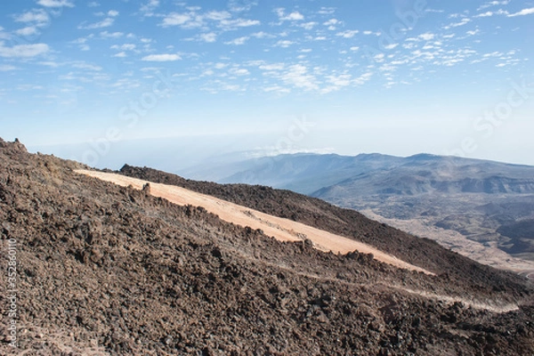 Fototapeta View from the top of a volcano Teide to the island of Tenerife.
