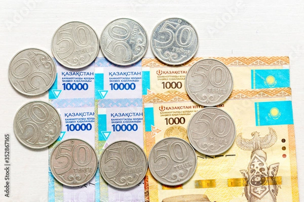Obraz Kazakh money on the table