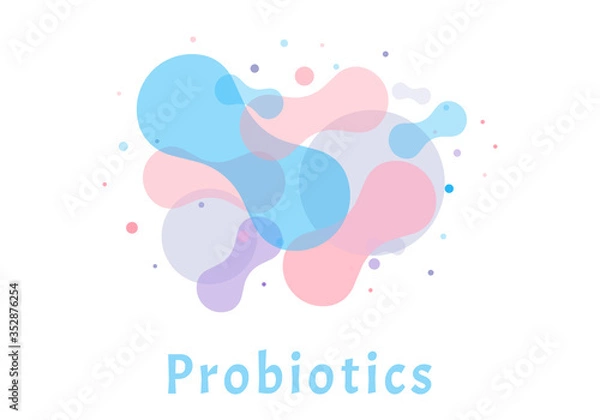 Obraz Probiotics bacteria logo.