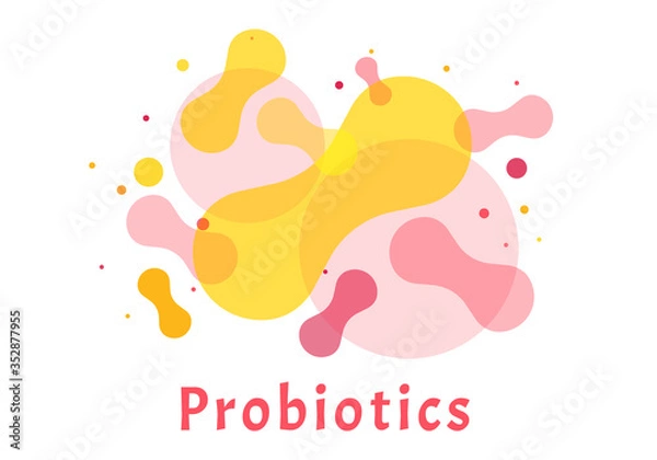Obraz Probiotics bacteria logo.
