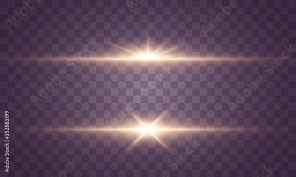 Fototapeta Yellow sparkles, light