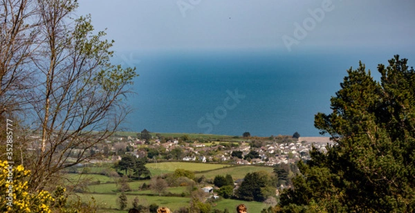 Obraz landscape with mountains and trees